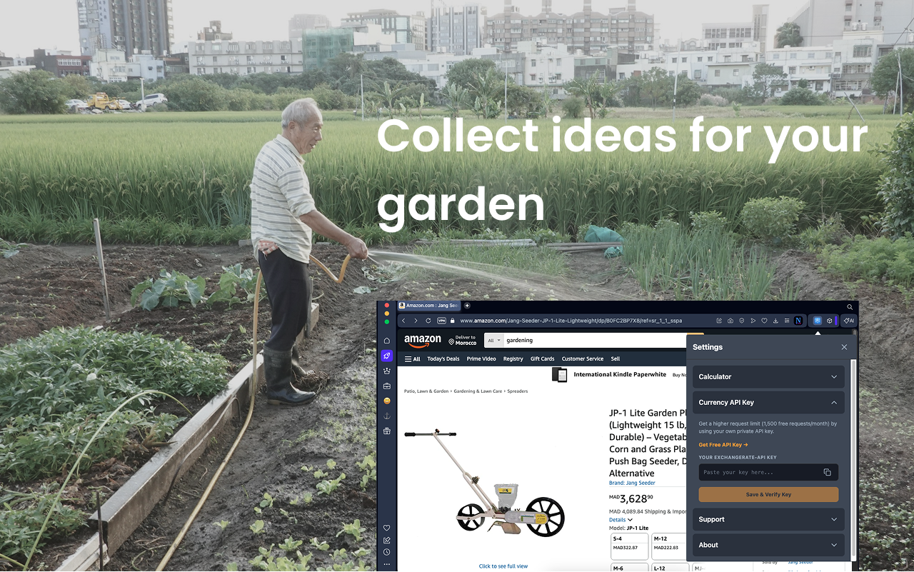 API key settings panel